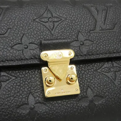 Pre-owned Louis Vuitton Black Leather Long Wallet (bi-fold) ()