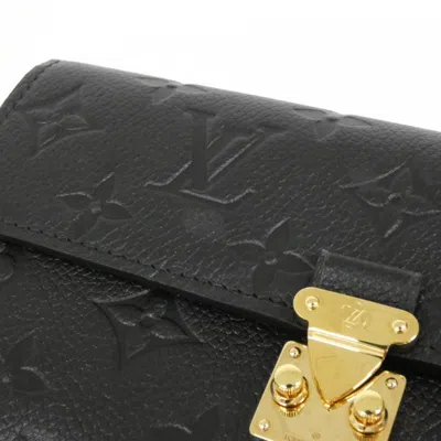 Pre-owned Louis Vuitton Black Leather Long Wallet (bi-fold) ()