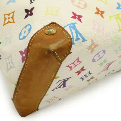 Pre-owned Louis Vuitton Blanc Multi-color White Monogram Multicolore Handbag Tote Bag ()