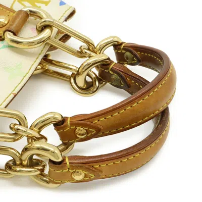Pre-owned Louis Vuitton Blanc Multi-color White Monogram Multicolore Handbag Tote Bag ()