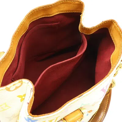 Pre-owned Louis Vuitton Blanc Multi-color White Monogram Multicolore Handbag Tote Bag ()