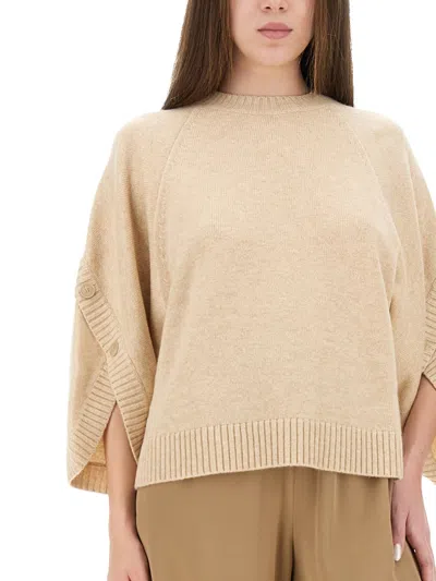 Max Mara Oversized Wool And Cashmere Sweater In Neutral