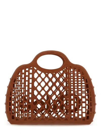 Chloé Cage Tote Bag In Brown