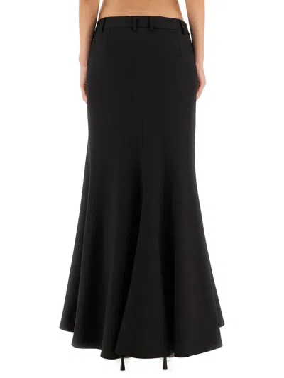 Balenciaga "godet" Maxi Skirt In Black