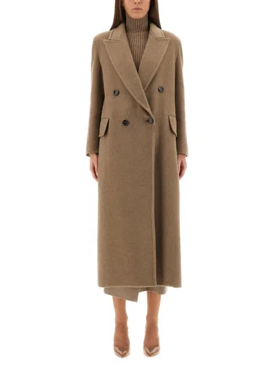 Max Mara Harmony12 Doublebreasted Coat In Brown
