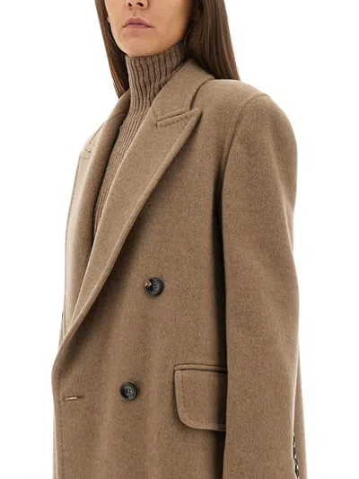 Max Mara Harmony12 Doublebreasted Coat In Brown