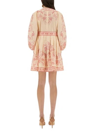 Zimmermann 'lucky Plunge' Dress In Multi