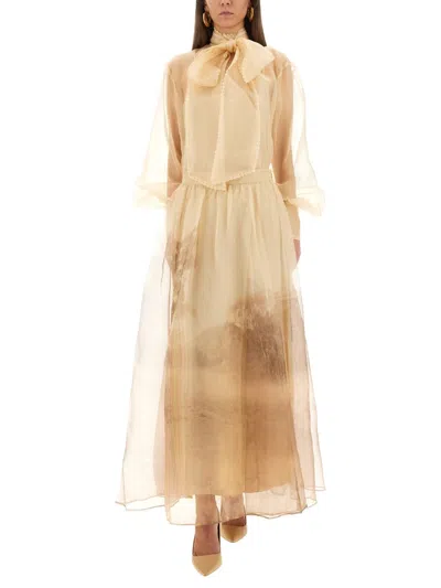 Zimmermann Memento Organza Blouse In Yellow