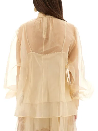 Zimmermann Memento Organza Blouse In Yellow