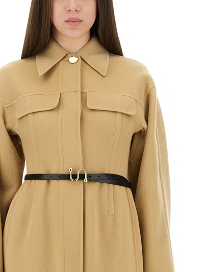 Sportmax "oil" Coat In Gold