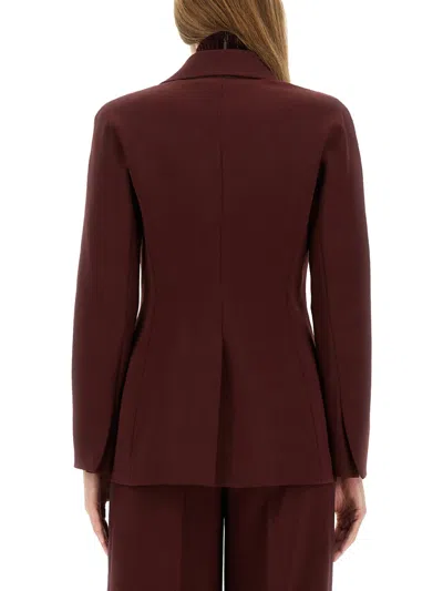 Max Mara Tailored Jacket Notched Lapels In Brown