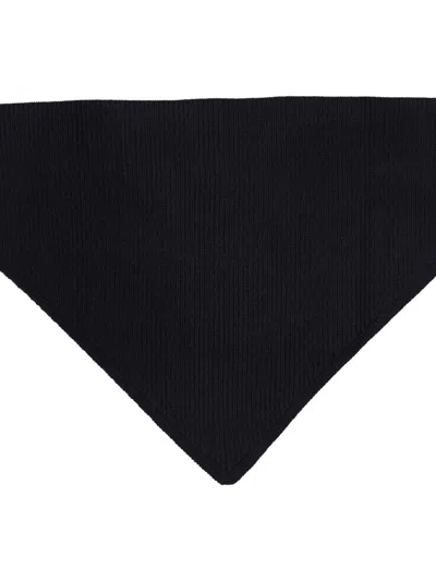 Studio Nicholson Triangular Black Scarf In Rws Extrafine Merino Wool