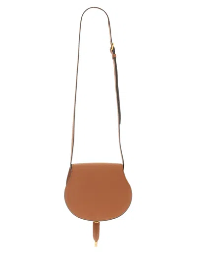 Chloé Saddle Marcie Bag Small In Brown