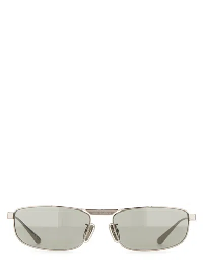 Balenciaga Rect Metal Frame Sunglasses In Gray