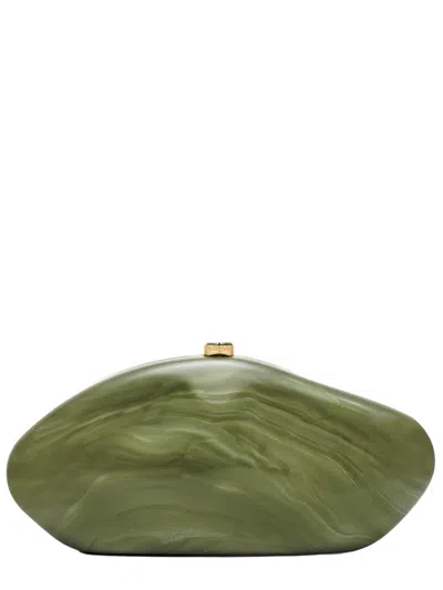 Cult Gaia "the Caldera Clutch" Bag In Green