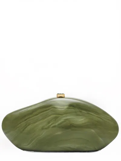 Cult Gaia "the Caldera Clutch" Bag In Green