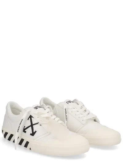 Off-white Low-top Sneakers With Graphic Arrow Detailing In White