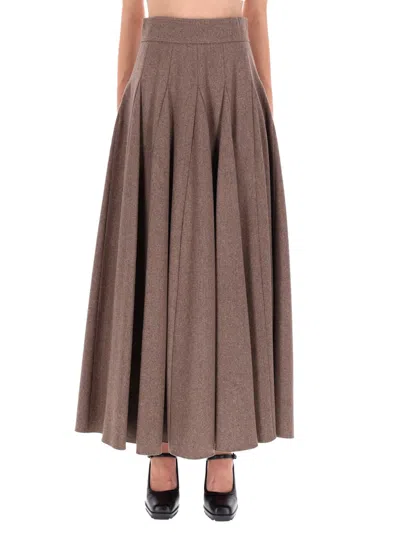 Max Mara War Skirt In Brown