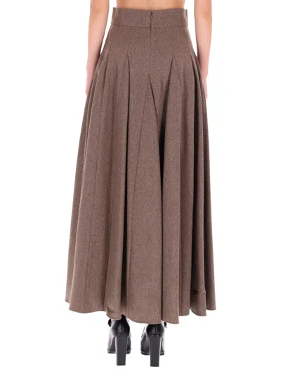 Max Mara War Skirt In Brown