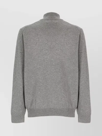 Ralph Lauren High Neck Long Sleeve Knit Sweater In Gold