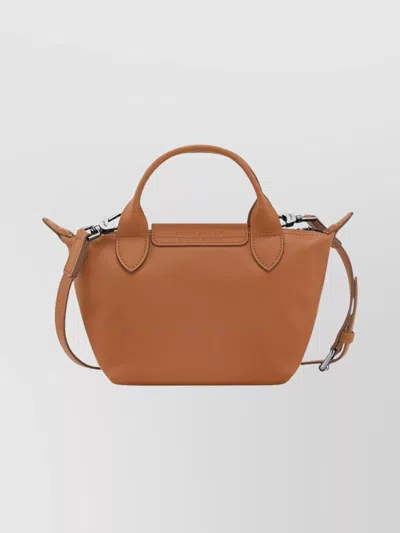 Longchamp Extra Small Le Pliage Xtra Leather Top Handle Bag In Brown