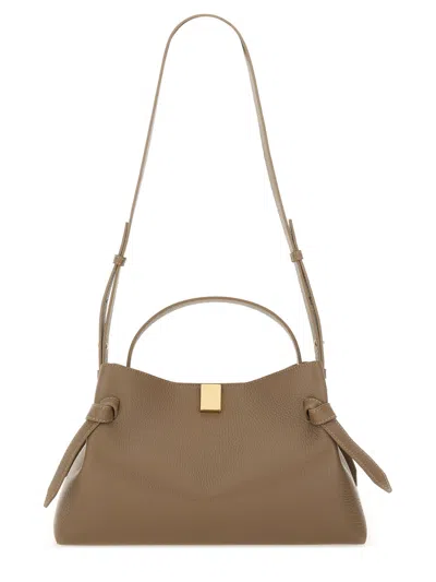 Yuzefi Shoulder Bags With Adjustable Strap And Top Handle In Brown