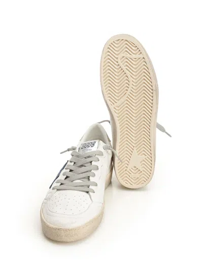Golden Goose Ballstar Nappa Upper Toe And Spur Suede Star Leather Heel Sneakers Beige In White