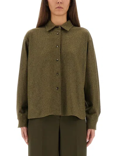 Max Mara Boxy Wool Jacket Collared Long Sleeves In Black