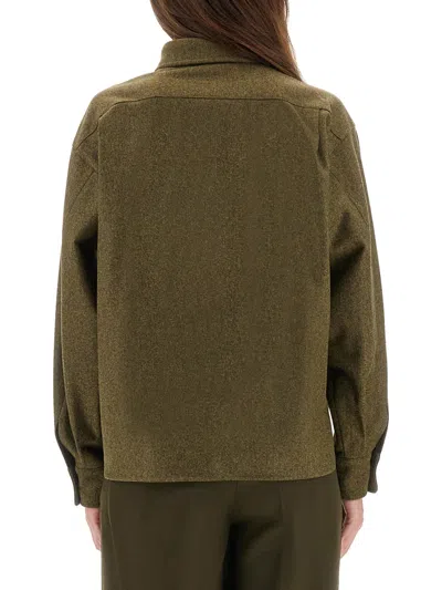 Max Mara Boxy Wool Jacket Collared Long Sleeves In Black