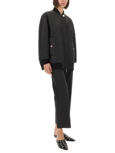 Sportmax Relaxed Fit Bomber Jacket Agape In Black