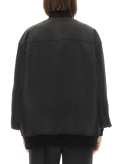 Sportmax Relaxed Fit Bomber Jacket Agape In Black