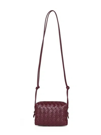 Bottega Veneta Camera Bag "loop" Mini In Burgundy