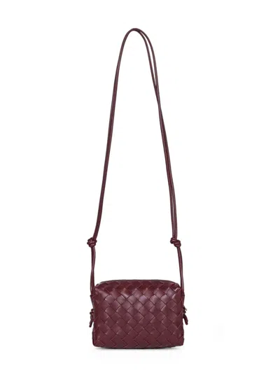 Bottega Veneta Camera Bag "loop" Mini In Burgundy