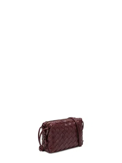 Bottega Veneta Camera Bag "loop" Mini In Burgundy