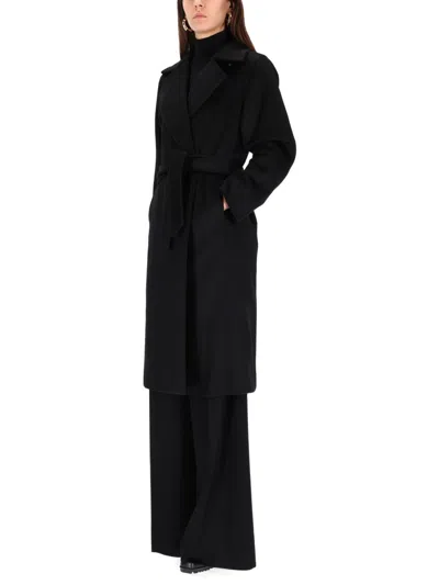 Max Mara Camel Hair "manuela" Coat In Black