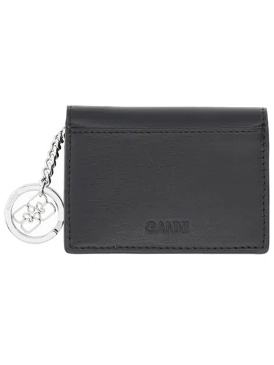 Ganni Card Wallet With Charm