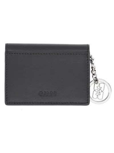 Ganni Card Wallet With Charm