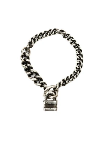 Shop Werkstatt:münchen Padlock Chain Bracelet In Metallic