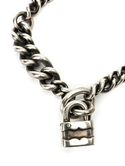 Shop Werkstatt:münchen Padlock Chain Bracelet In Metallic