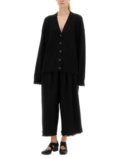 Uma Wang Cashmere Cardigan With Relaxed Fit And Button-down Front In Black