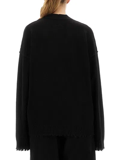 Uma Wang Cashmere Cardigan With Relaxed Fit And Button-down Front In Black