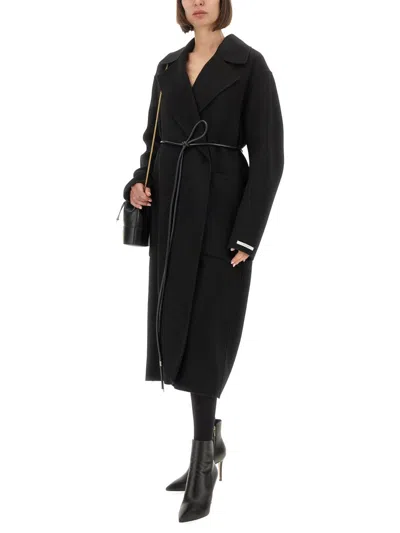 Sportmax Coat  Woman Color Black In Black