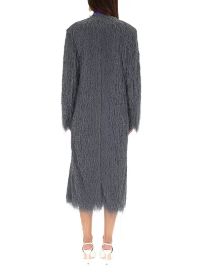 Dries Van Noten Coat With Bangs In Gray