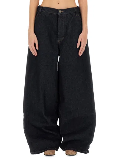 Uma Wang Denim "pod" Pants In Black