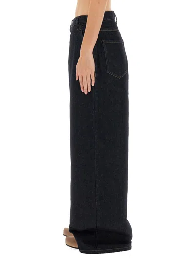 Uma Wang Denim "pod" Pants In Black