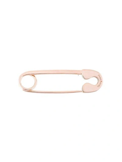 Shop True Rocks Safety Pin Brooch In Metallic