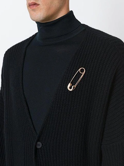 Shop True Rocks Safety Pin Brooch In Metallic