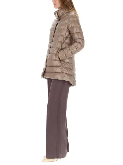 Herno Down Jacket A-shape Amelia In Neutral