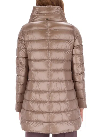 Herno Down Jacket A-shape Amelia In Neutral