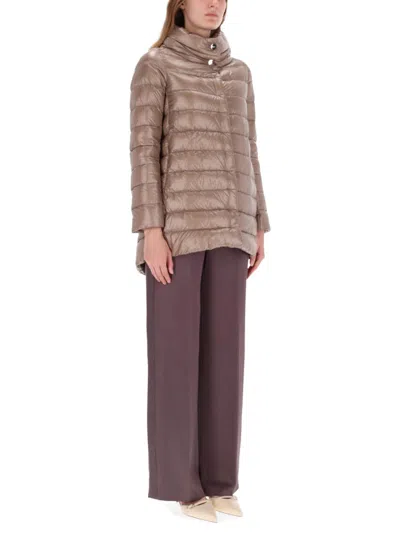 Herno Down Jacket A-shape Amelia In Neutral